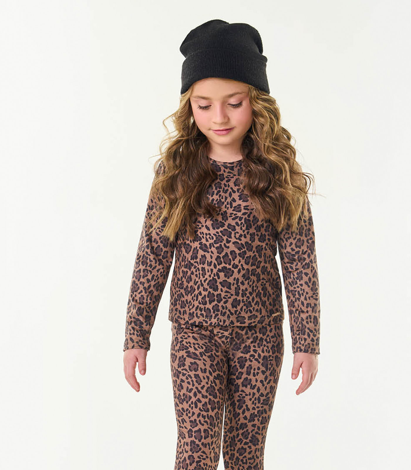 Blusa Infantil Feminina Malha Térmica Trick Nick Marrom 6