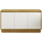 Balcao Buffet 3 Portas 160 Cm Bb2610 Natural Off White Tecno Mobili