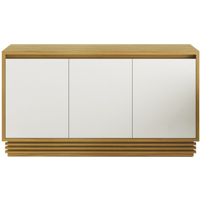 Balcao Buffet 3 Portas 160 Cm Bb2610 Natural Off White Tecno Mobili