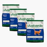 Kit 4 Areia Higiênica Para Gatos Biodegradável Viva Verde Limpeza Plena Petfive