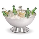 Champanheira Inox Grande 12,2 Litros Com Base Coletora De Água Balde De Gelo Gigante Festas Eventos