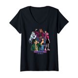 Camiseta Feminina Monster High Com Logotipo Mh E Decote Em V