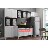Cozinha Completa Mirage New Aço 3 Peças (2aéreos+1paneleiro) Cz32 Branco/preto - Telasul
