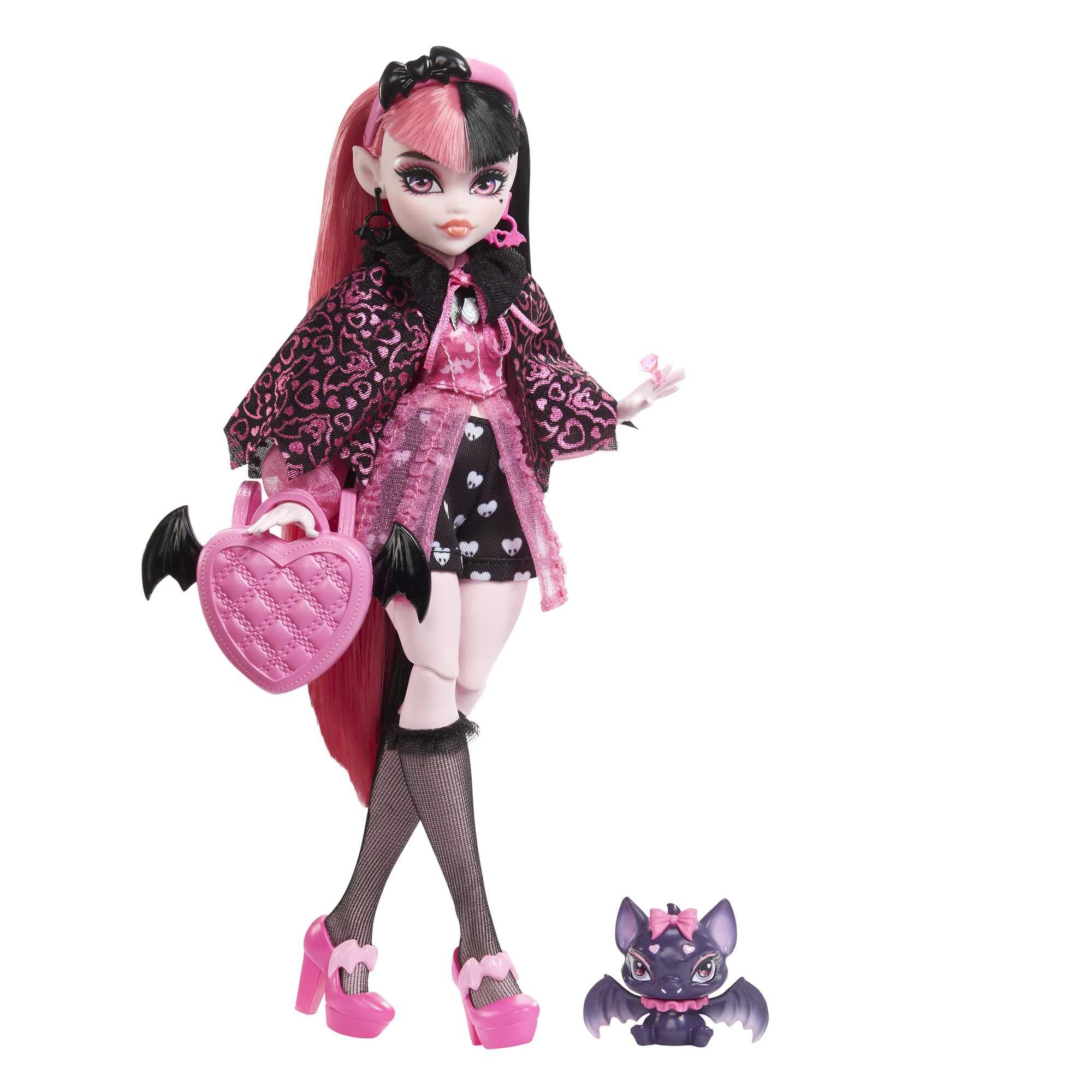 Boneca Moderna Monster High Draculaura Com Acessórios E Animal De Estimação