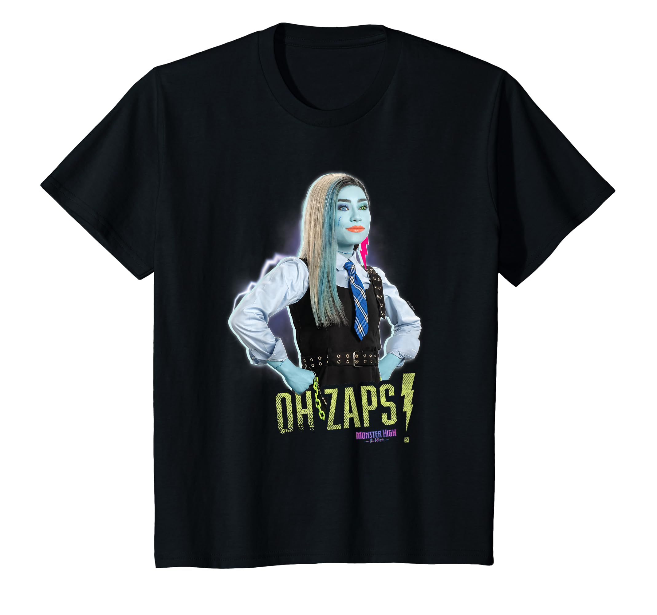 Camiseta Monster High Kids Frankie Oh Zaps! Licença Oficial