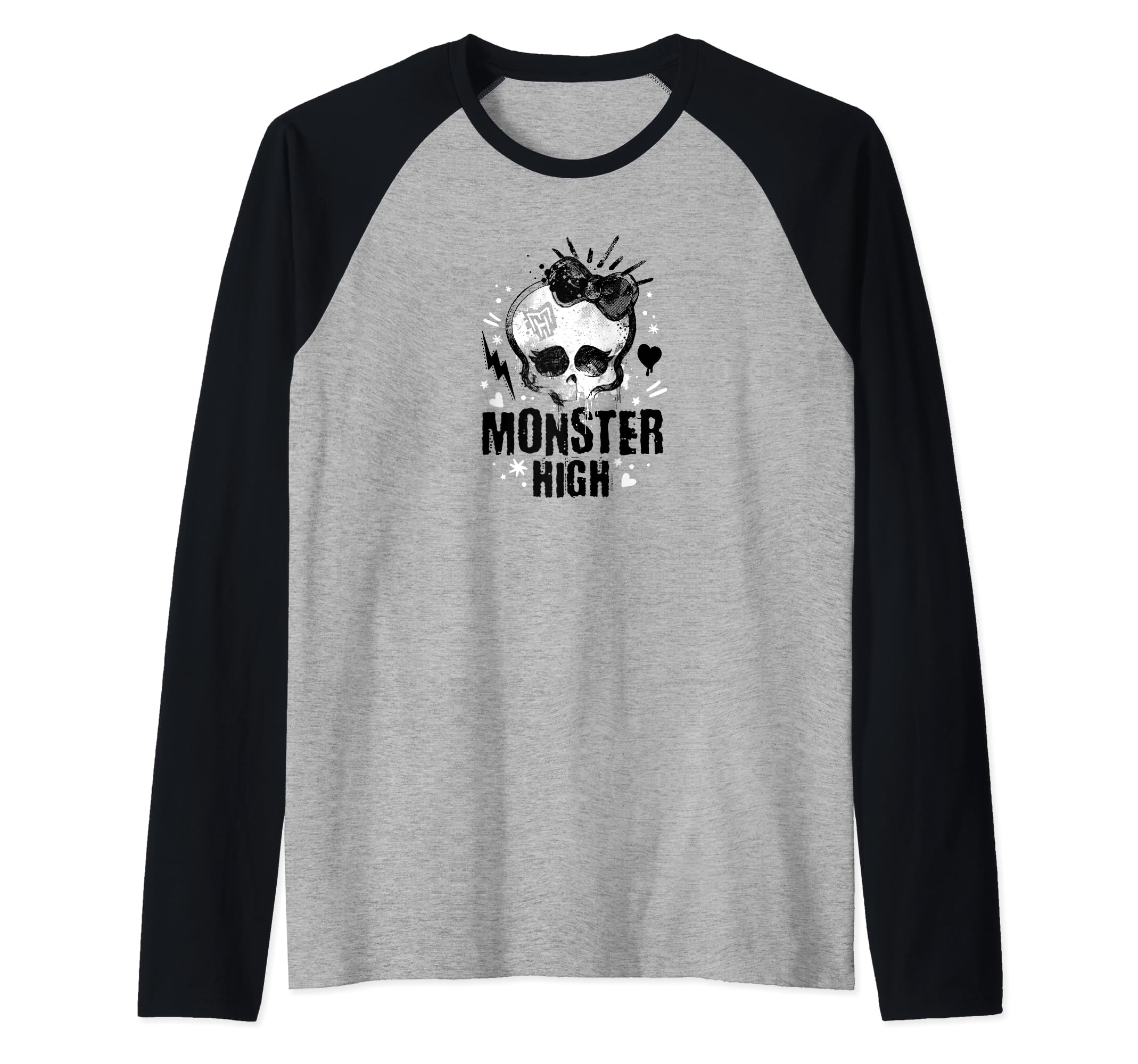 Camiseta Monster High Skullette Punk Raglan Baseball