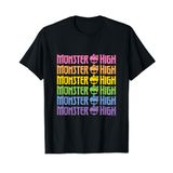 Camiseta Monster High Pride Stacked Rainbow Logo