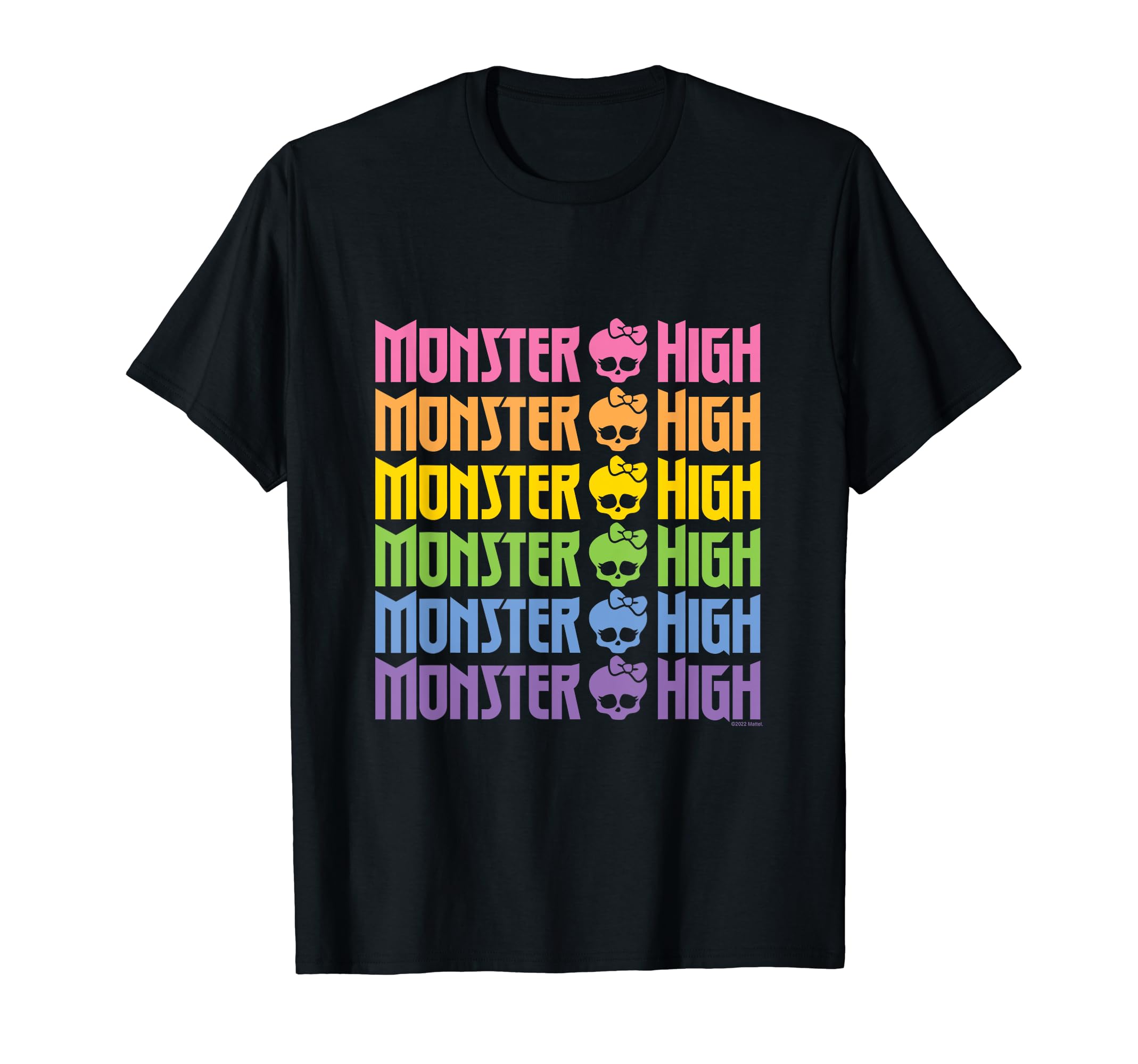 Camiseta Monster High Pride Stacked Rainbow Logo