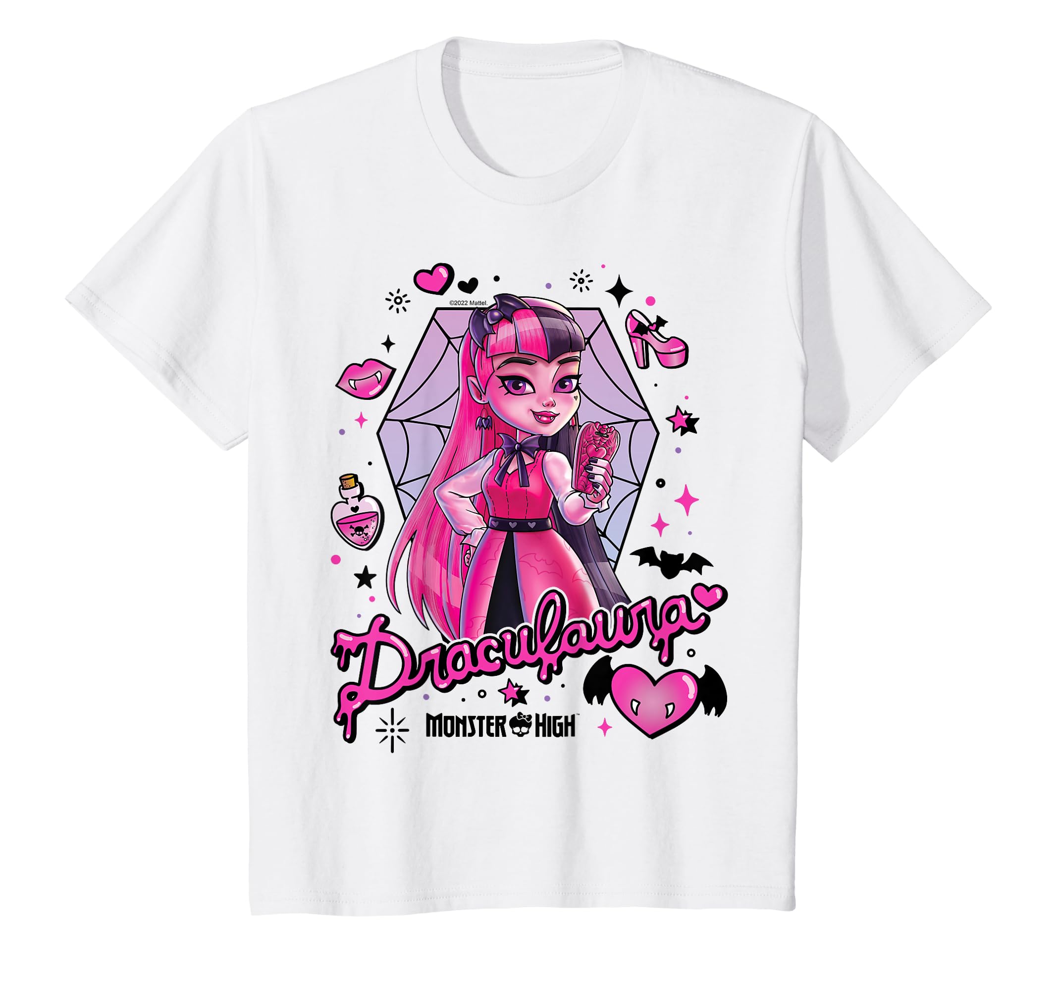 Camiseta Monster High Kids Draculara Oficialmente Licenciada