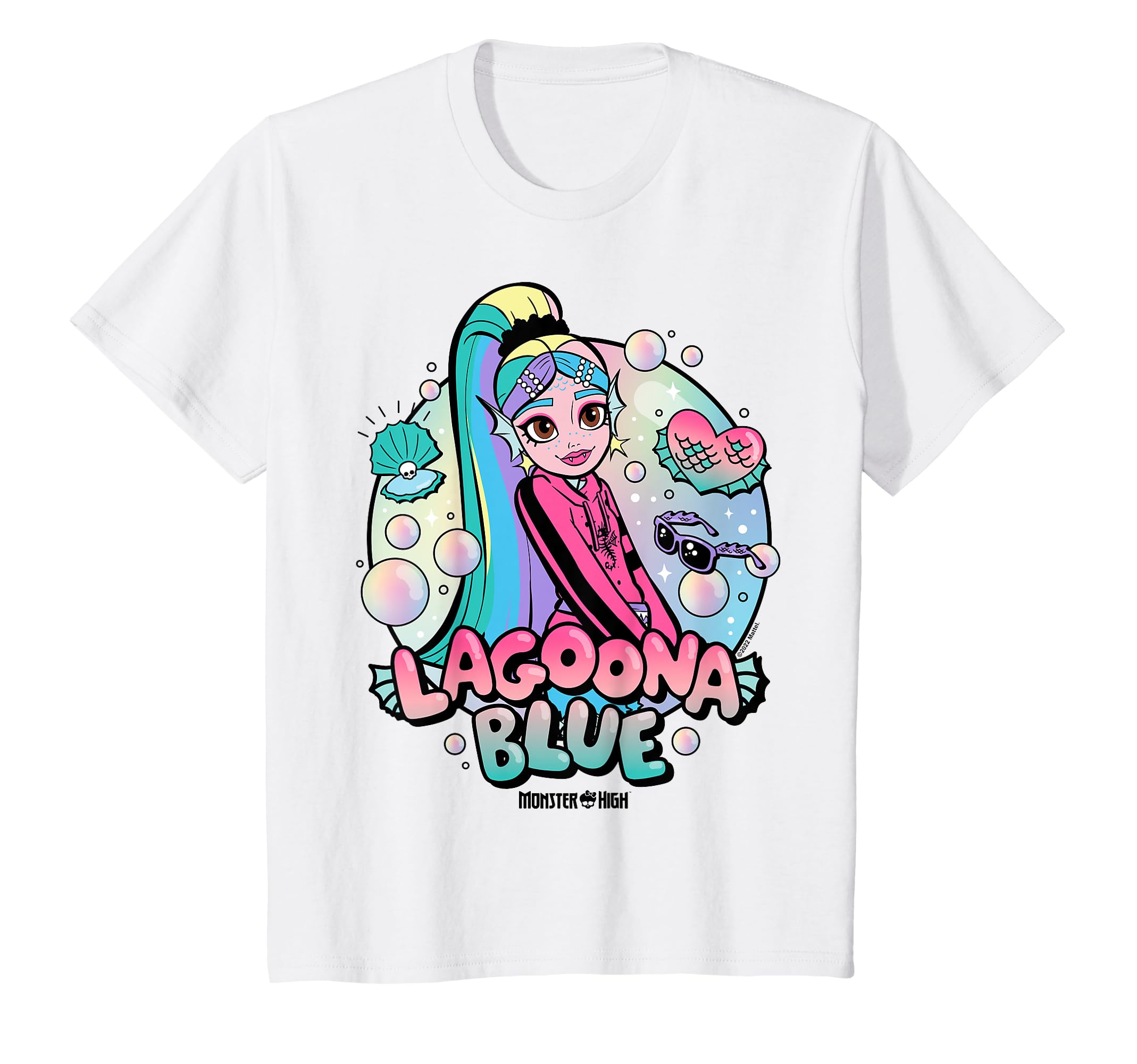 Camiseta Infantil Monster High Lagoona Blue Bubbles