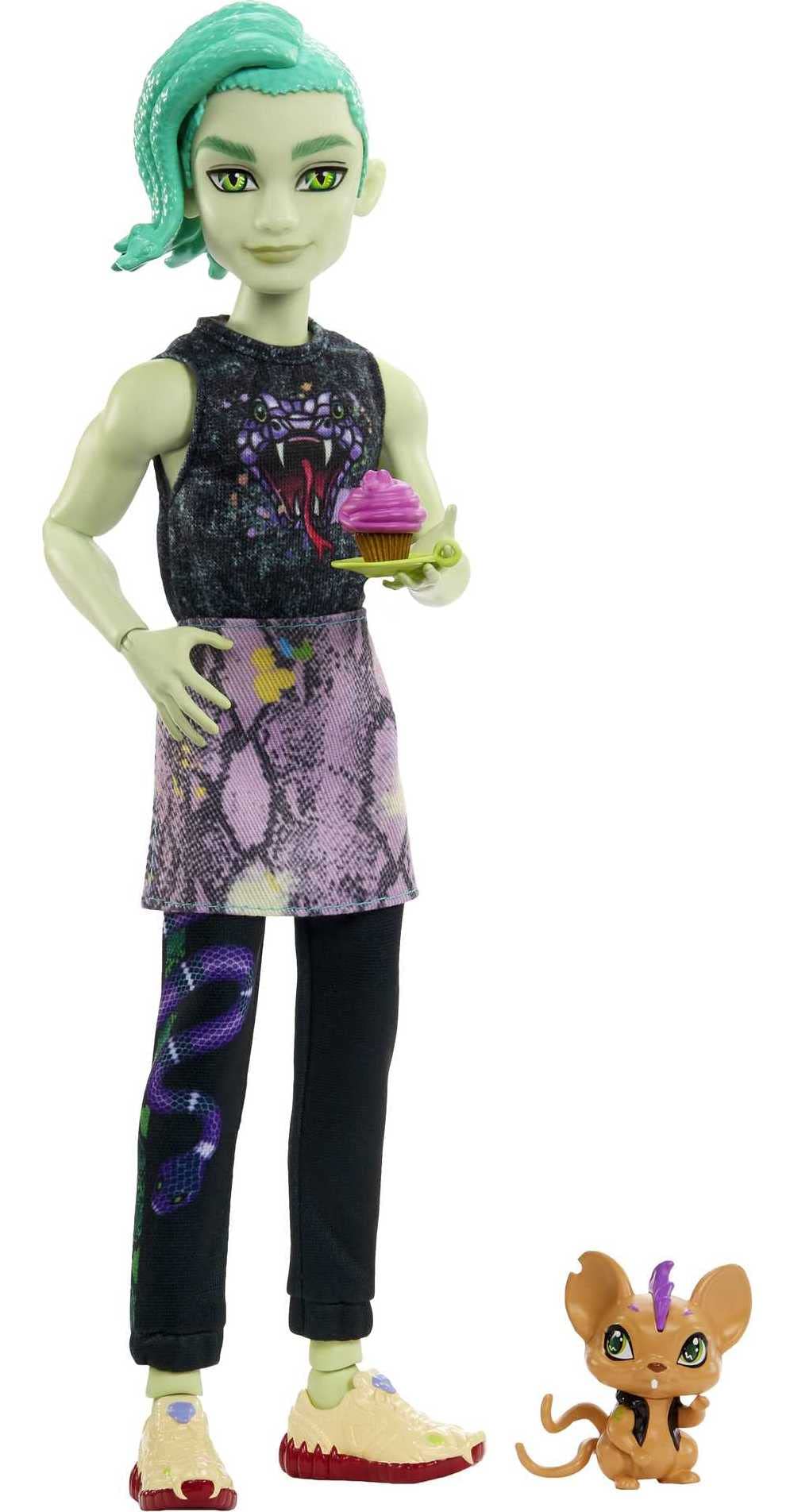 Boneca Moderna Monster High Deuce Gorgon Com Animal De Estimação E Acessórios