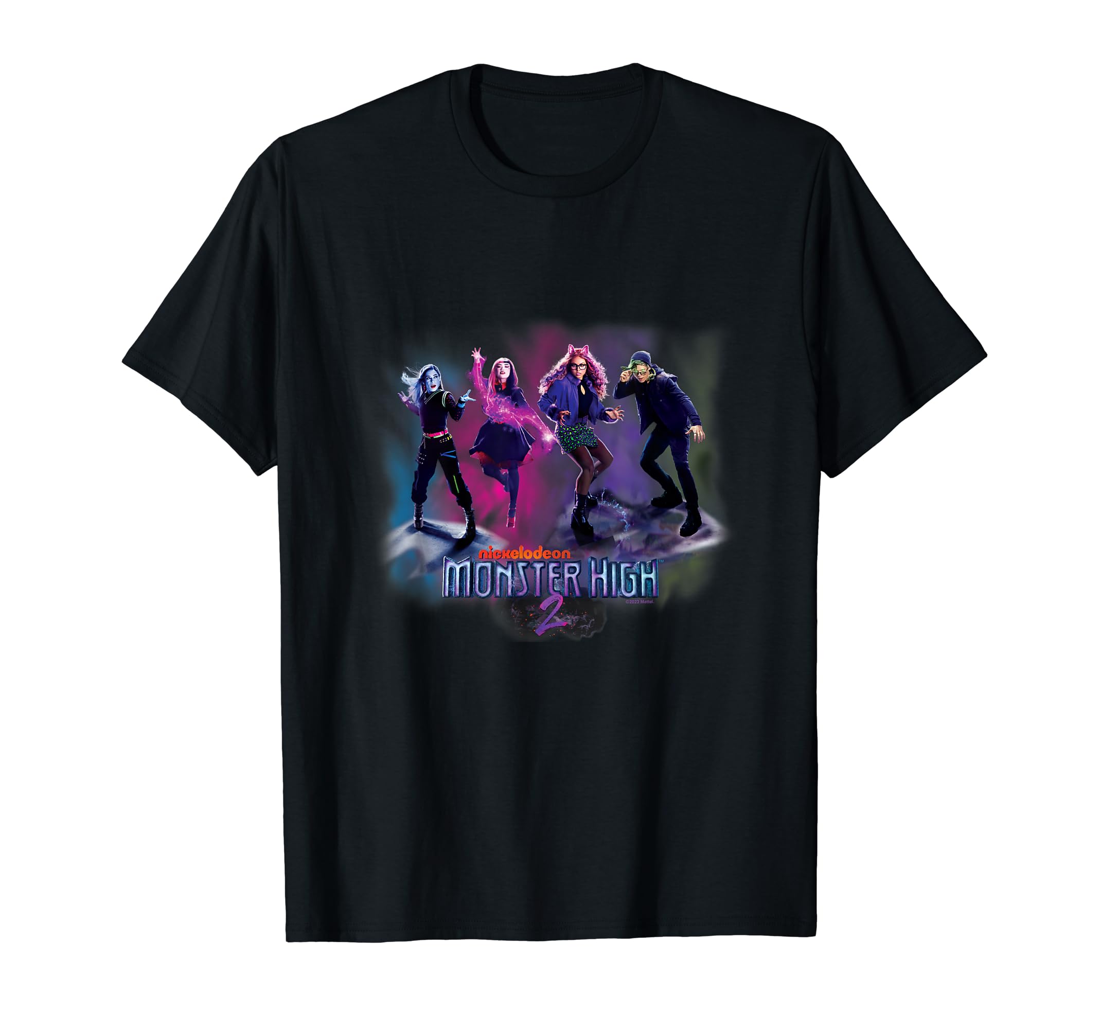 Camiseta Monster High Movie Mh 2 Group Pose Para Crianças