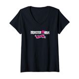 Camiseta Monster High Alumni Banner Com Decote Em V Para Mulheres