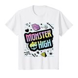 Camiseta Monster High Mh Skulltastic Logo Para Crianças