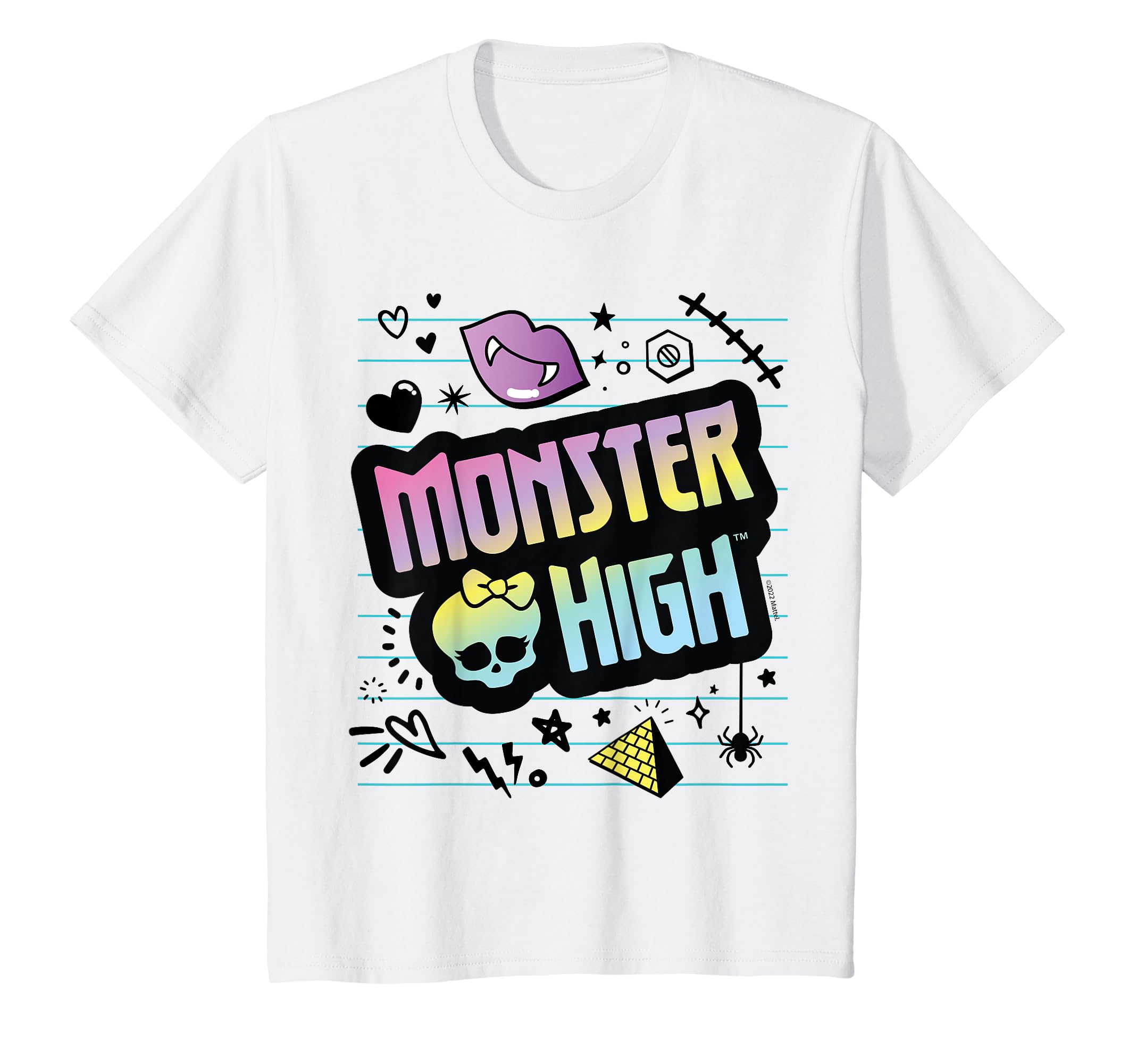 Camiseta Monster High Mh Skulltastic Logo Para Crianças