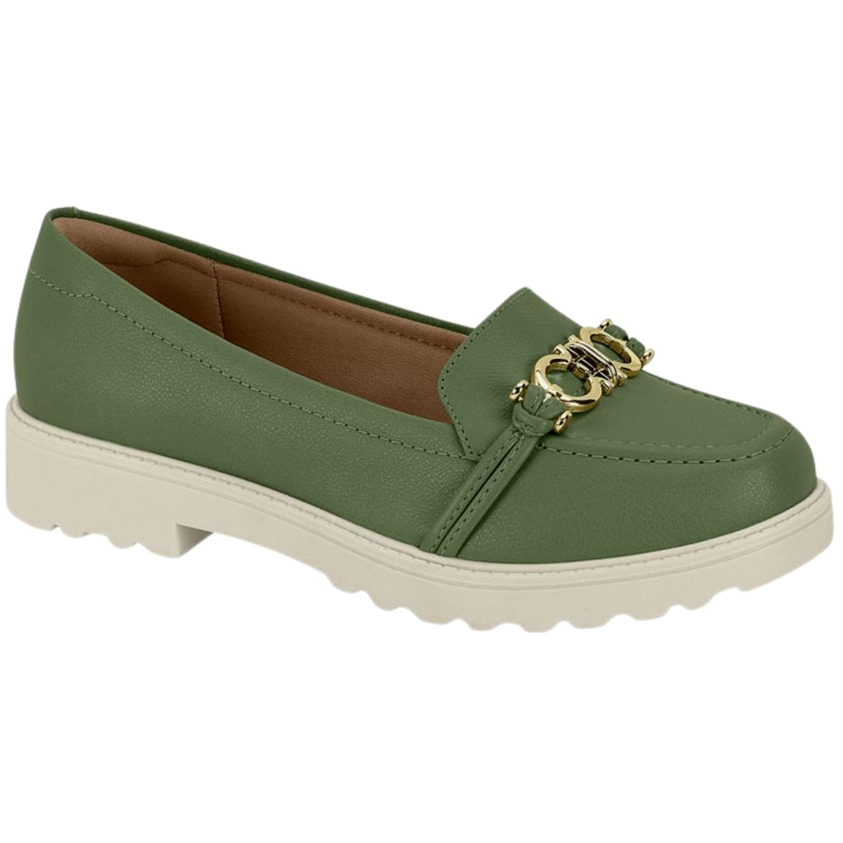 Sapato Mocassim Feminino Casual Ultra Conforto Modare 7357.110.22197 - Verde Salvia - 36