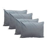 Kit 12 Fronhas Avulsas 100% Algodão Percal 200 Fios Com Bainha - Cinza