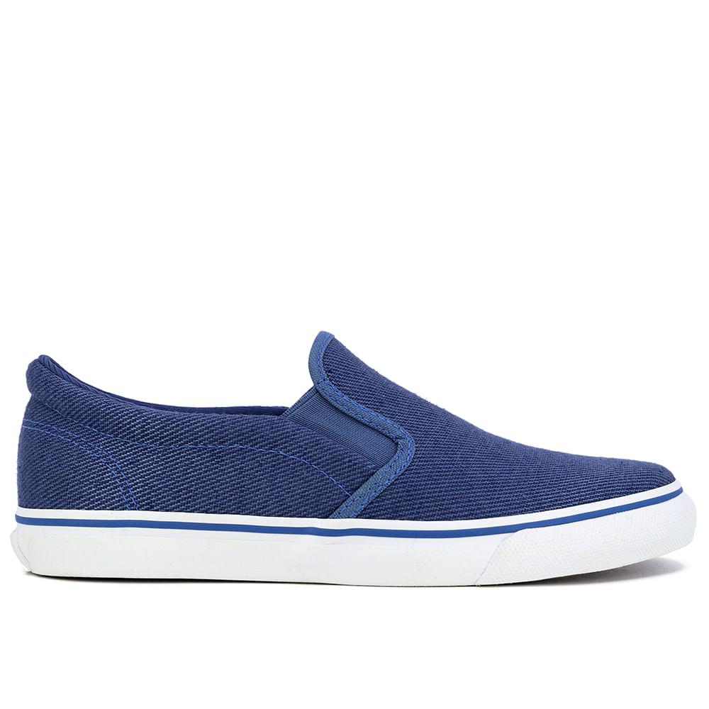 Tenis Usaflex Casual Slip On Azul Ref Ak1901 034