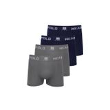 Kit 4 Cuecas Masculinas Microfibra Boxer Polo Wear Sortido