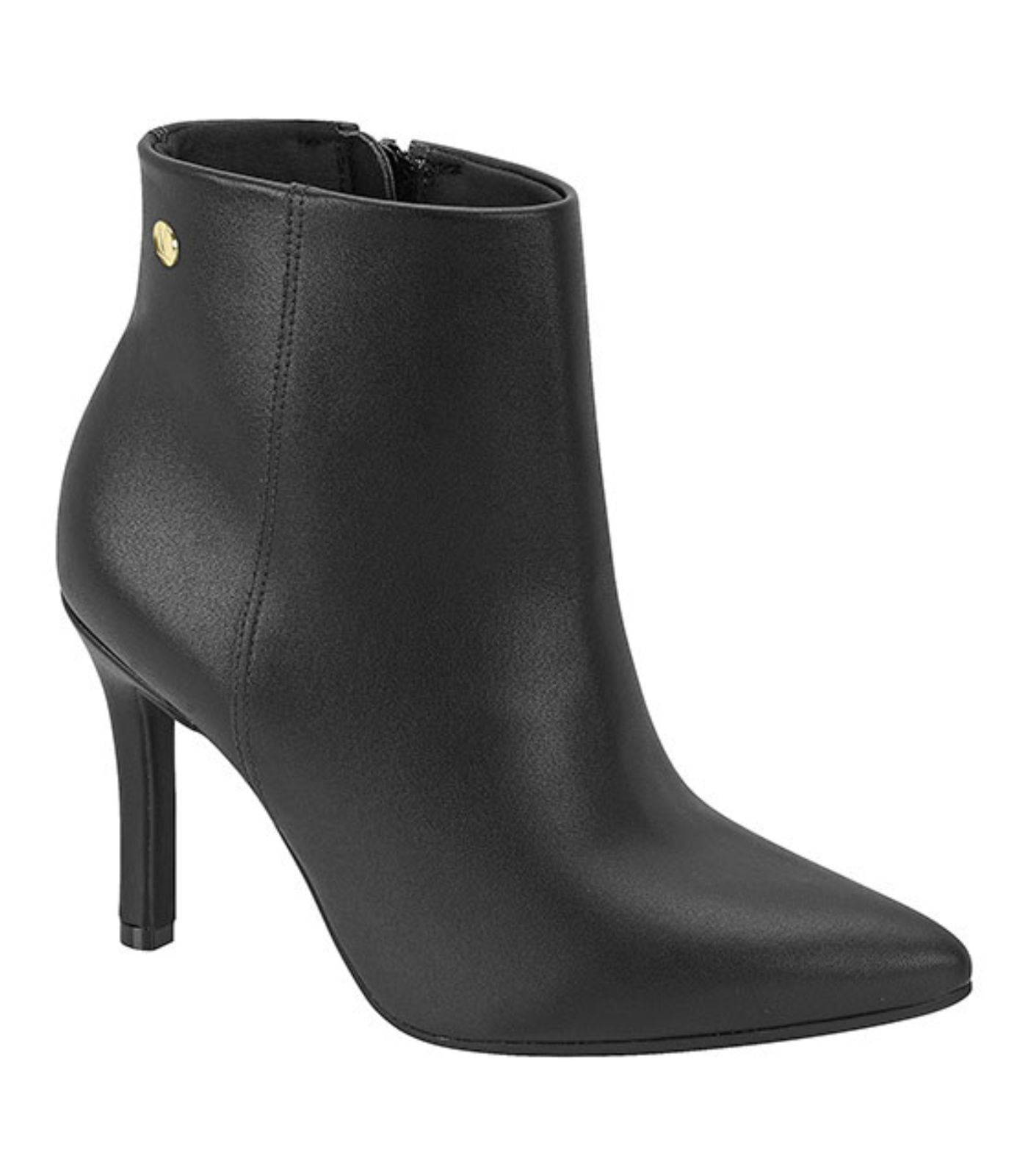 Bota Feminina Bico Fino Cano Curto Vizzano Preto 35