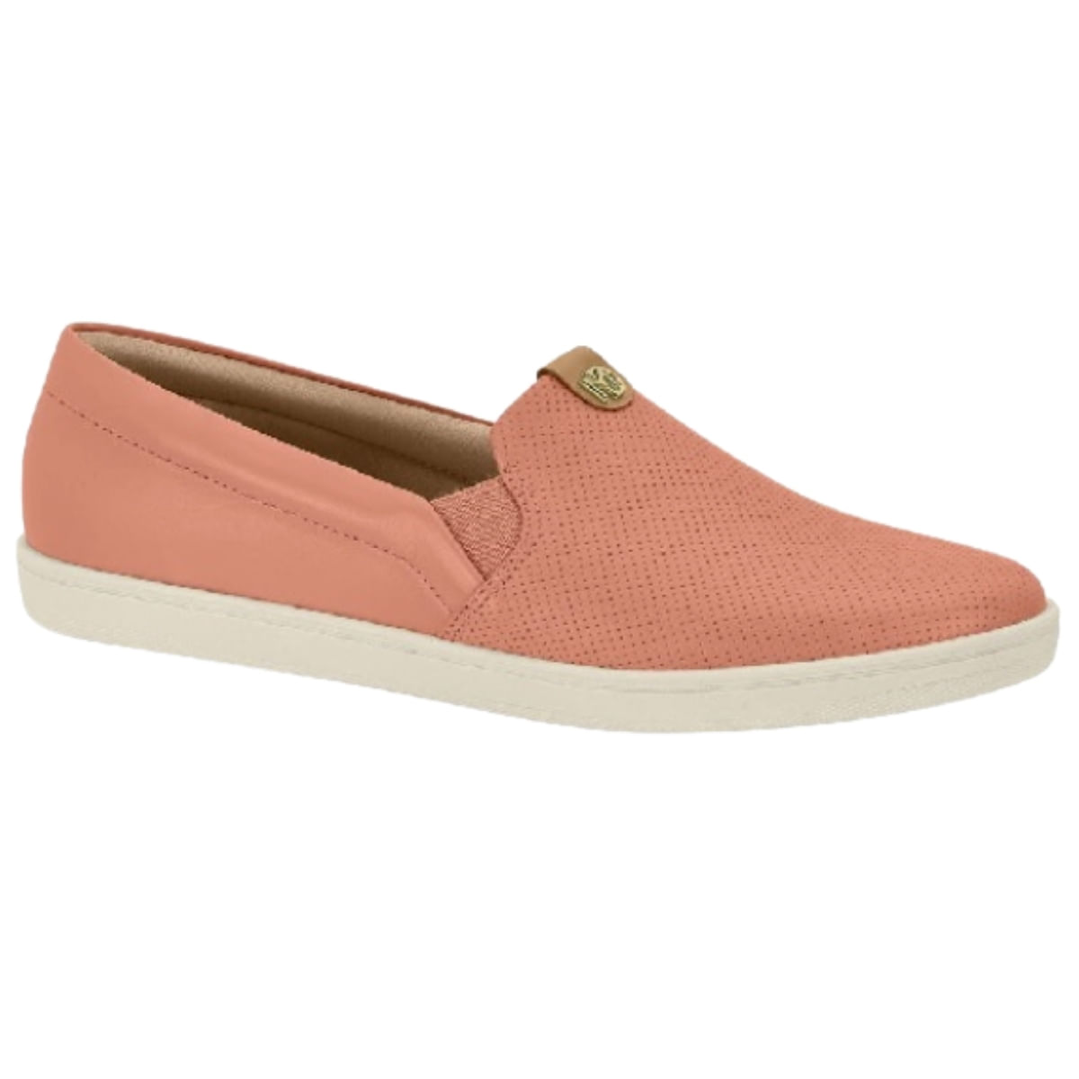 Tenis Feminino Slip On Casual Ultra Conforto Modare 7363.123.27058 - Pessego/tan - 34