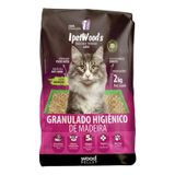 Granulado Higienico De Madeira Ipet Wood&#39;s P Gatos 2kg