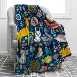 Cobertor Jekeno Cartoon Forest Animals Soft Warm 130x150cm