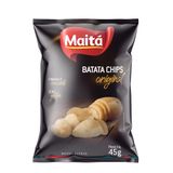 Batata Chips Lisa Maitá Natural 45g - Embalagem C/ 20 Unidades