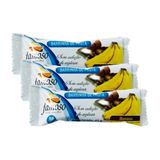 Kit 3 Barrinha De Fruta Famoso Banana Com Chocolate Sem Adição De Açúcar 21g