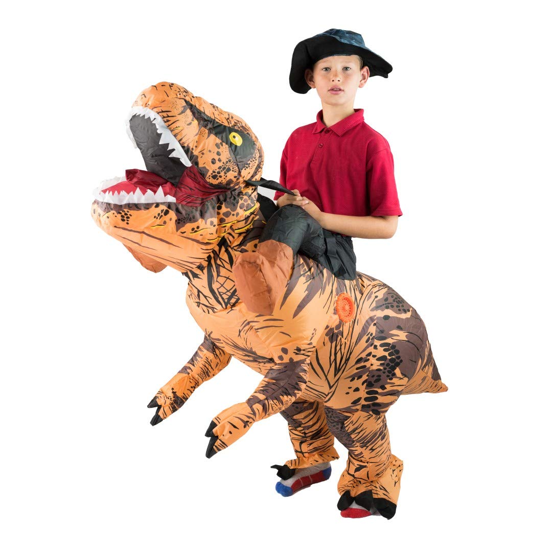 Fantasia Inflável Bodysocks Fancy Dress Jurassic T Rex Dino