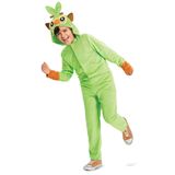 Macacão Infantil Costume Disguise Grookey Pokémon Com Tamanho De Capuz