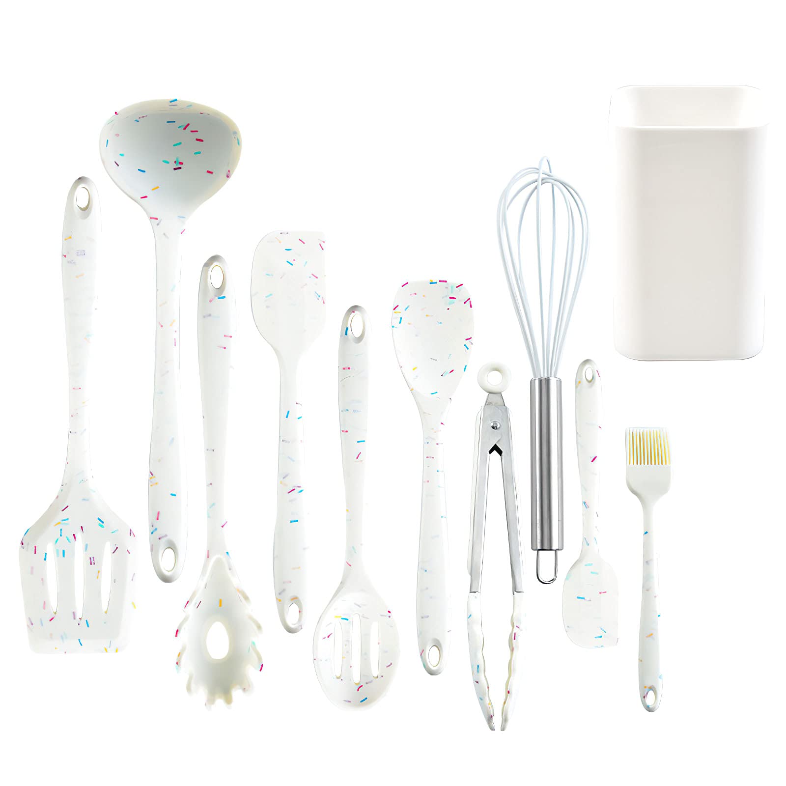 Conjunto De Utensílios De Cozinha Aeelue Silicone 11 Unidades Para Cozinhar Antiaderente