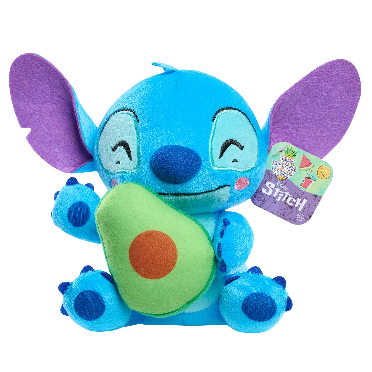 Bicho De Pelúcia Just Play Stitch Disney 18 Cm Com Abacate