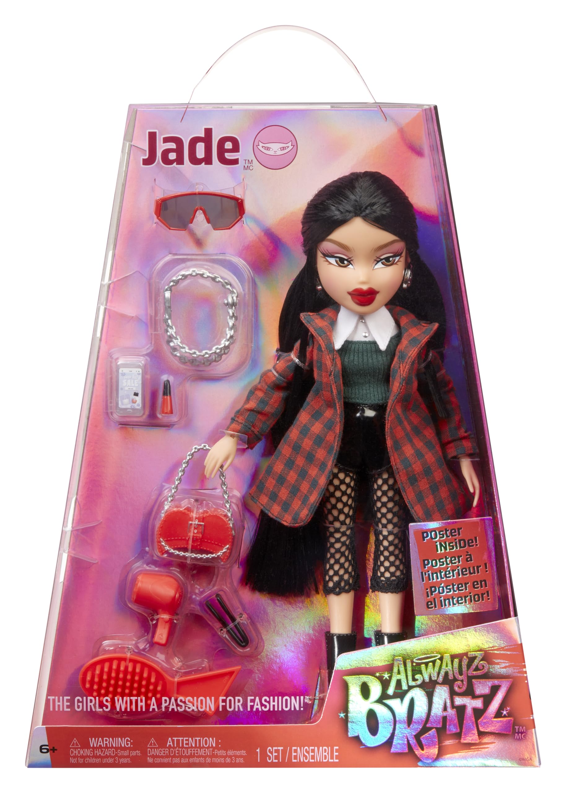 Boneca Fashion Bratz Alwayz Jade Com 10 Acessórios E Pôster