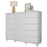 Cômoda Sapateira 2 Portas 5 Gavetas Branco Pegasus Caemmun