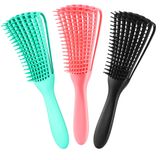 3 Embalagem Hair Detangler Brush For Afro America/african Hair Textured 3a To 4c Kinky Wavy/curly/coily/dry/oil/thick/long Hair, Destangling