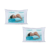 Kit 2 Travesseiros Algodão Percal 200 Fios Suporte Firme