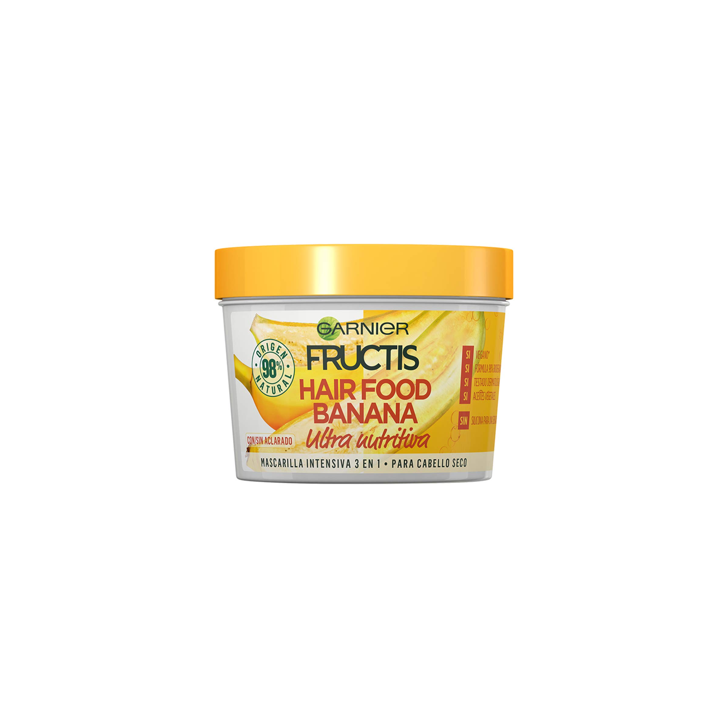 Máscara Capilar Garnier Fructis Hair Food Banana 390ml Para Cabelos Secos