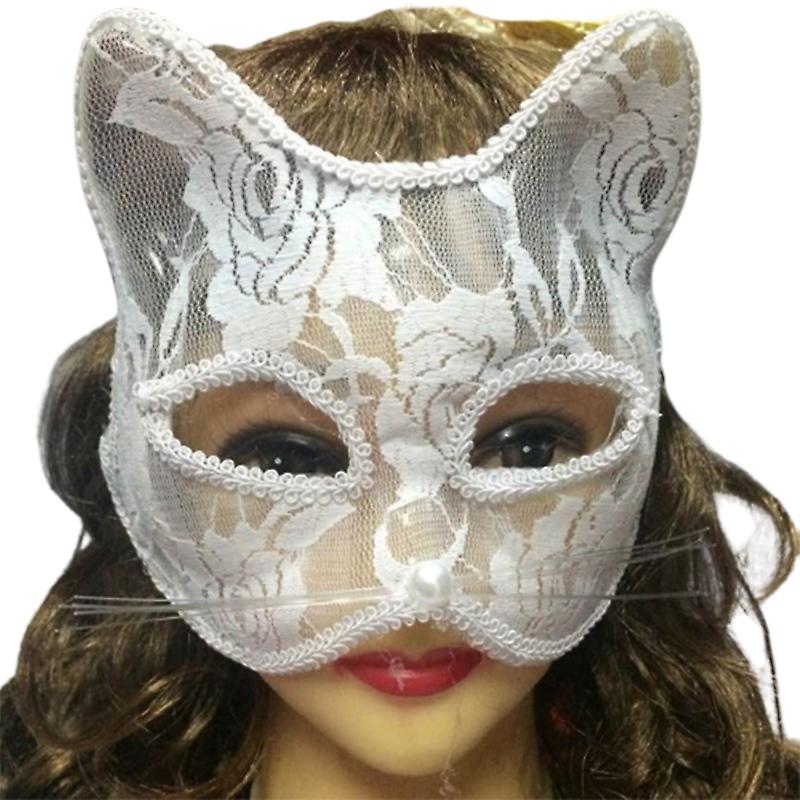 Máscaras De Festa Bordadas De Renda Sexy Com Raposa E Gato P