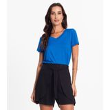Blusa Feminina Malha Delicate Básica Rovitex Azul G
