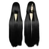 Moda Mulheres 80cm De Comprimento Reto Sintético Lolita Cosplay Pa