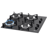 Fogão Cooktop Fischer 4q Gás Mesa Vidro Preto Bivolt