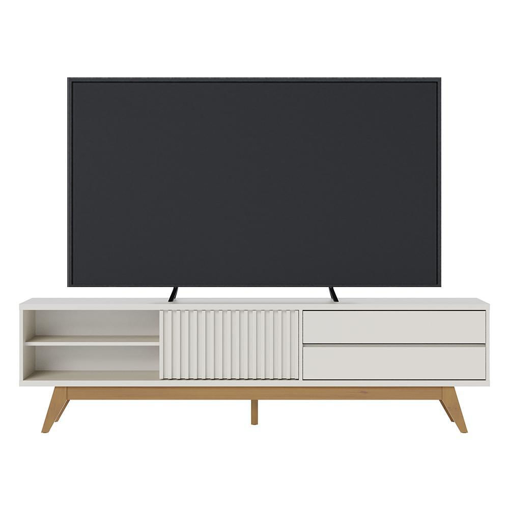 Rack Bancada Veneza Off White Matte Para Tv Até 75 - Colibri