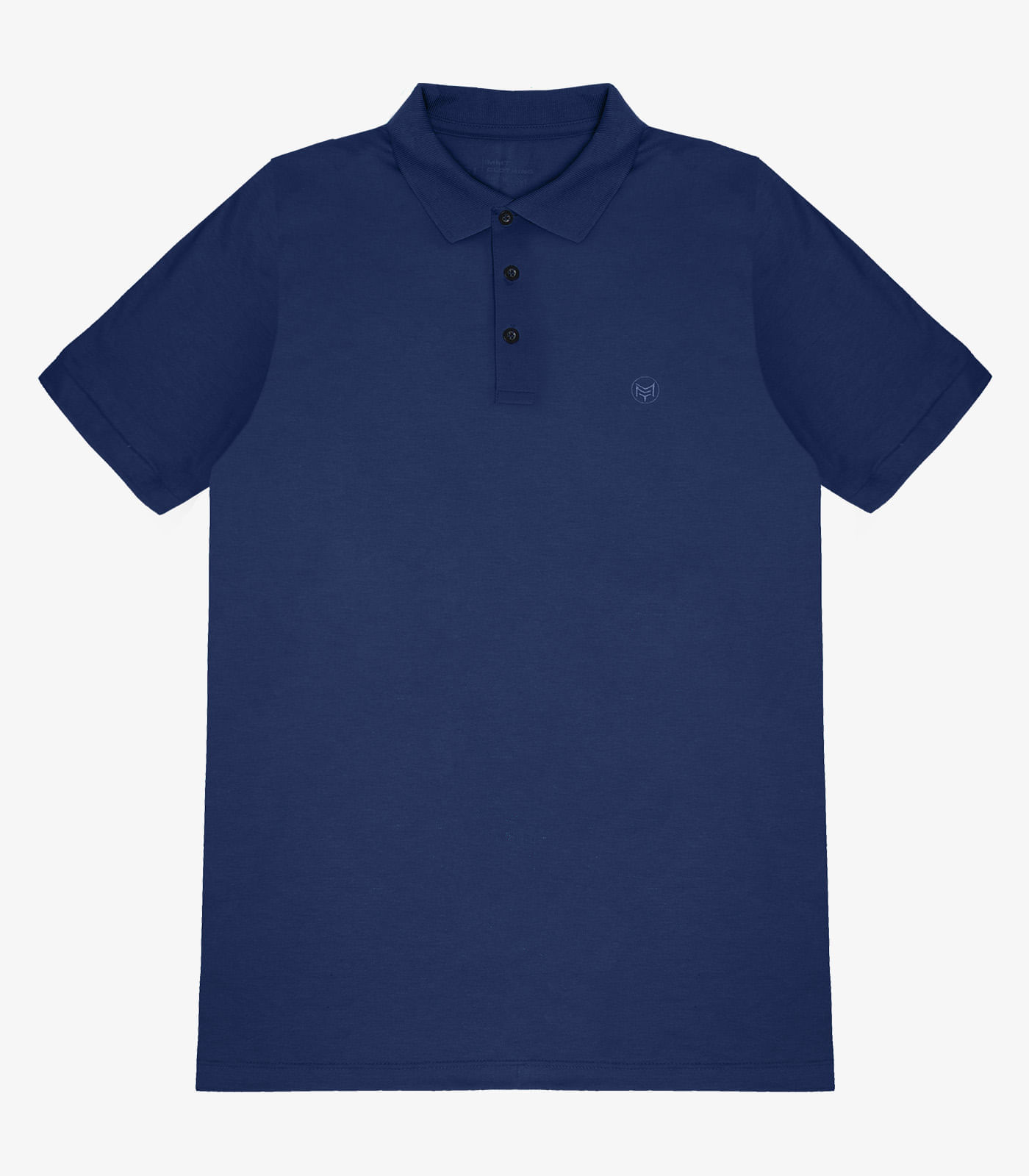 Camisa Polo Básica Plus Size Mmt Azul G2