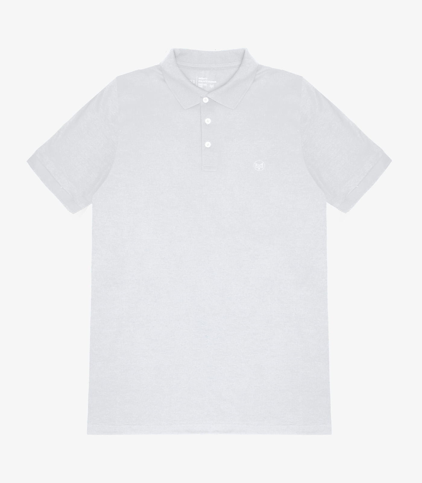 Camisa Polo Básica Plus Size Mmt Branco G1
