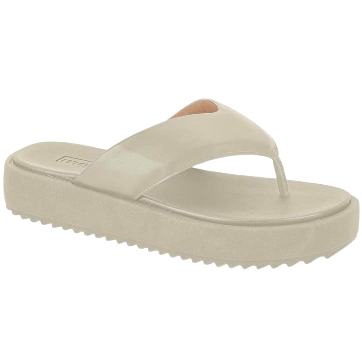 Chinelo Feminino Slide Plataforma Nuvem Moleca 5489.100.18462 - Branco Off - 39