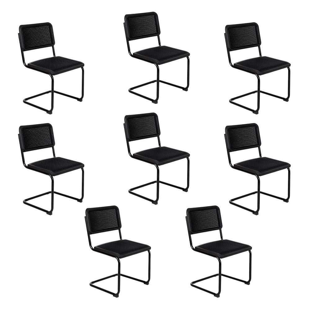 Kit 8 Cadeiras Tela Auditório Recepção Cozinha Cesca