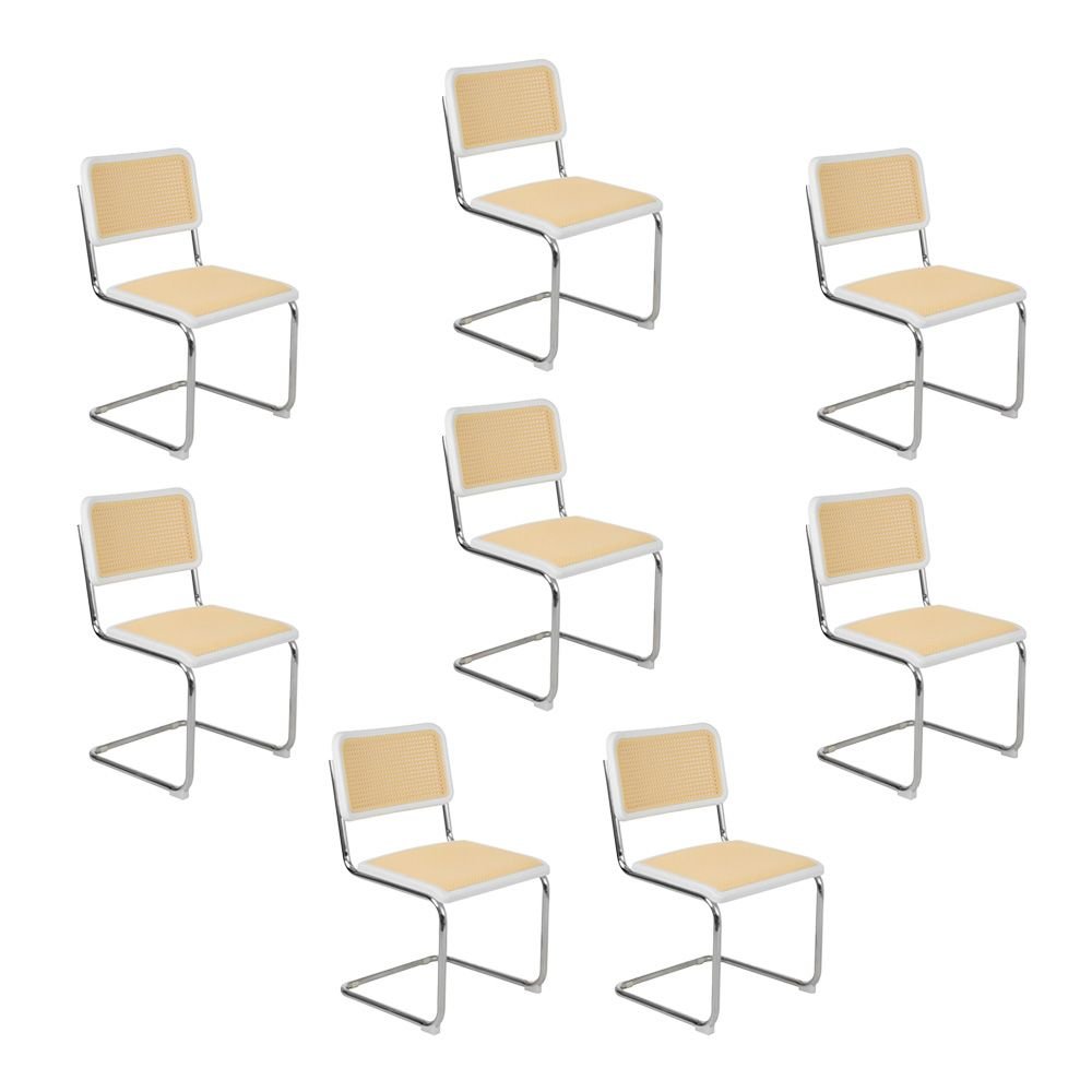 Kit 8 Cadeiras Tela Auditório Recepção Cozinha Cesca