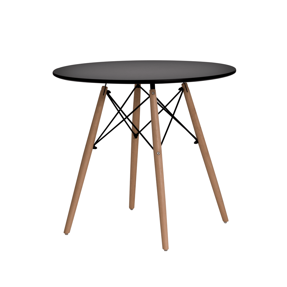 Mesa Eiffel Eames Base Madeira Preta 120cm