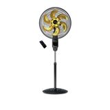 Ventilador De Coluna Mallory Chronos 40 Cm Preto E Dourado 127v